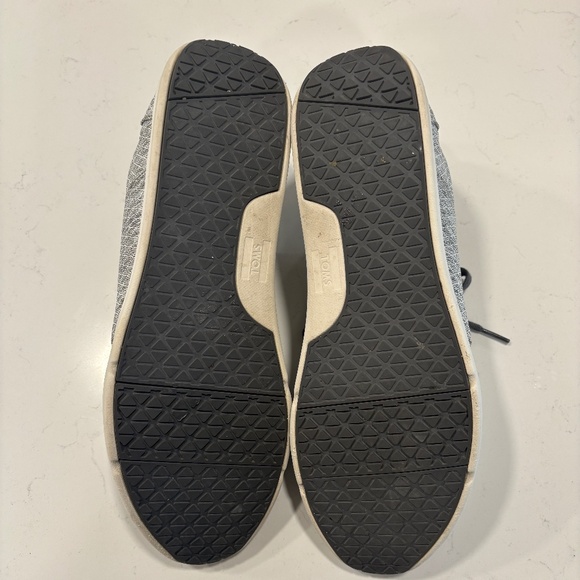 Toms Grey Lace Del Rey Sneakers Size Women's 12 - Picture 4 of 6